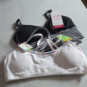 Women's Black and White Bralette Set